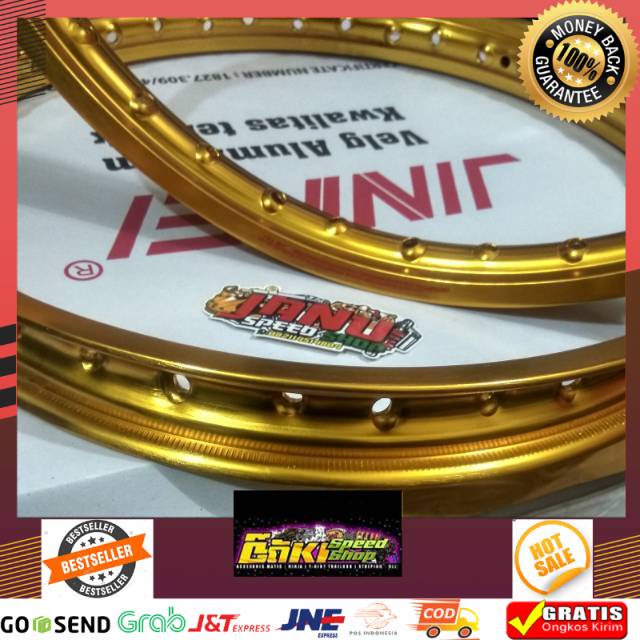 New TermurahVelg jinfei warna gold 120 140 ring 17