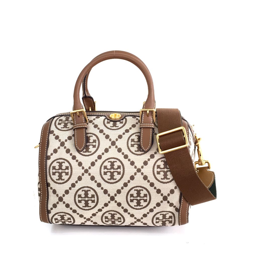 Tory Burch T Monogram Jacquard Barrel Bag