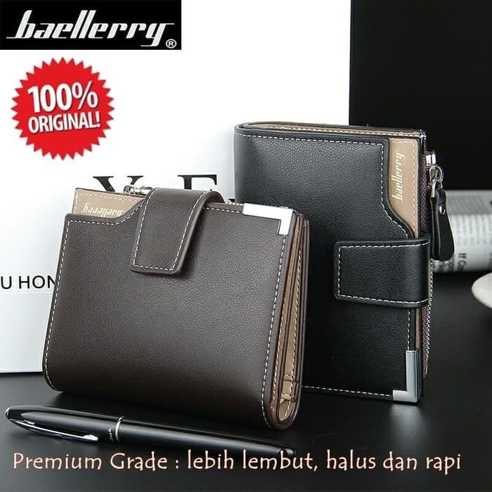 Baellerry Dompet Pria Wanita  Short WALLET 14 Card Eksekutif