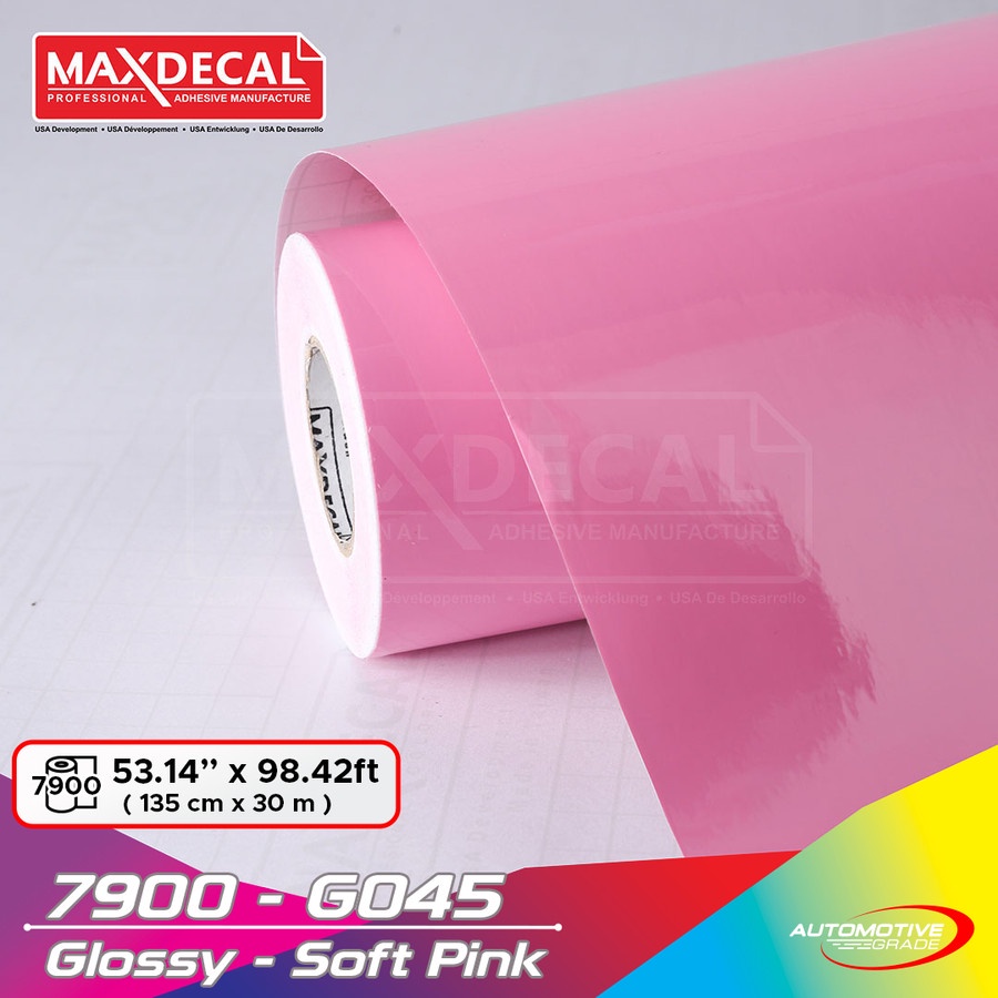 METERAN Stiker Skotlet Skotlite MaxDecal Lebar 135cm Pink Muda Salmon