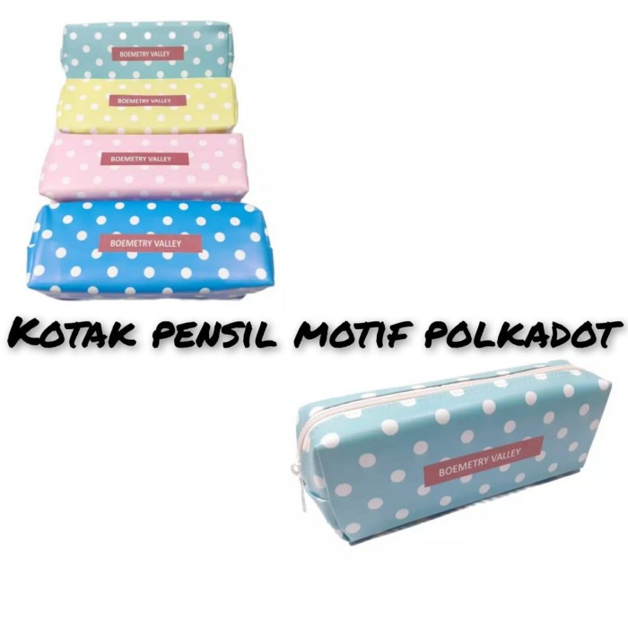 

LJK SHOP - KOTAK PENSIL MOTIF POLKADOT / MURAH