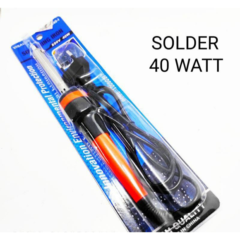 Solder Listrik  Plastik Tahan Panas 40W Kabel Tembaga