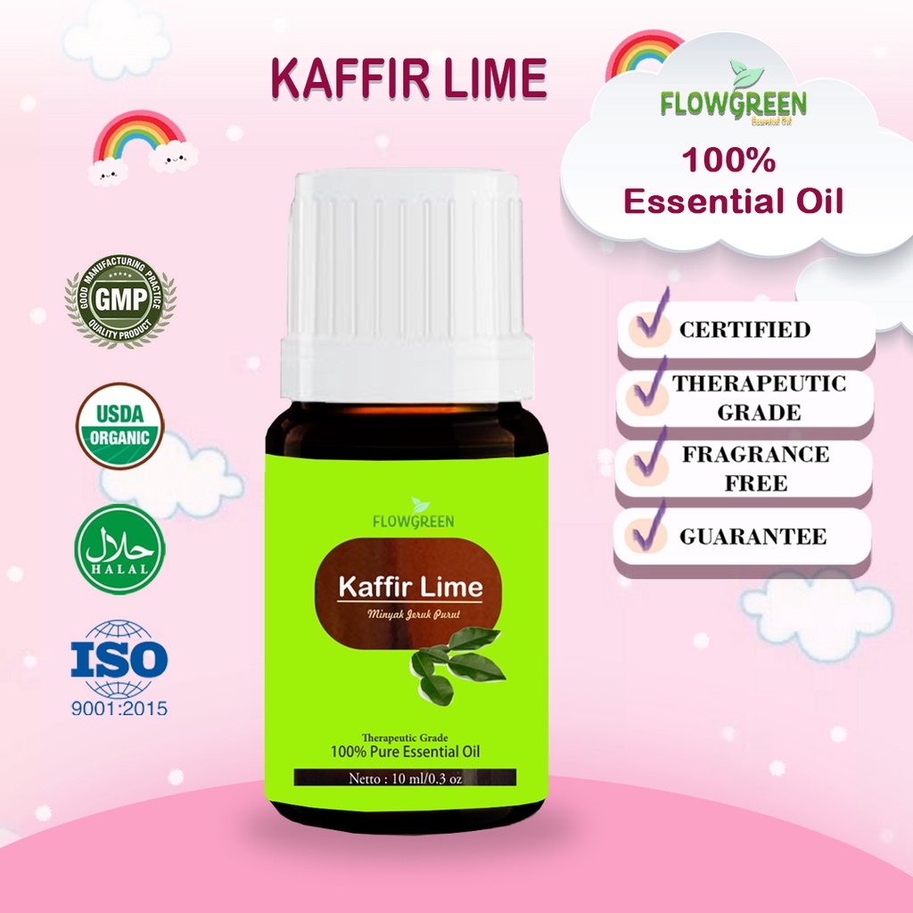 Flowgreen Kaffir Lime Essential Oil Minyak Essensial Atsiri Aroma Terapi Diffuser Difuser Humidifier