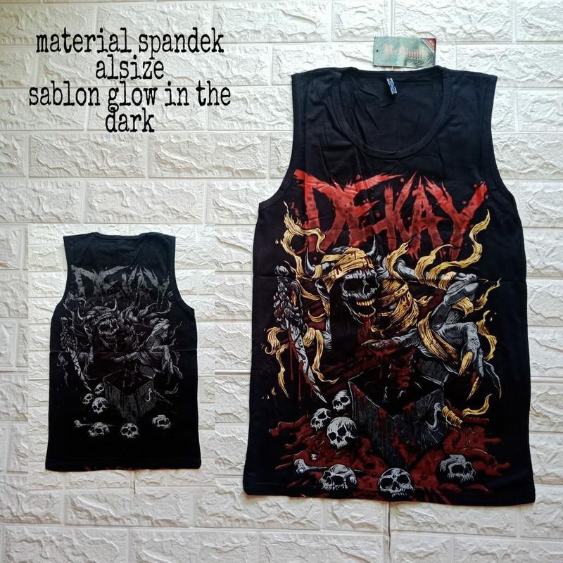KAOS LEKBONG DECAY METAL BAJU SINGLET DISTRO TANKTOP