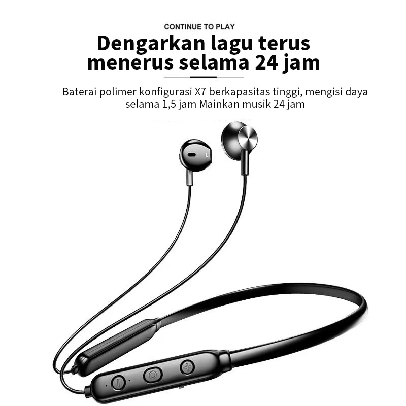 COD TWS Macaron Air Earbuds Bluetooth Earphones Headphones Wireless Original  Bass-X7-Hitam