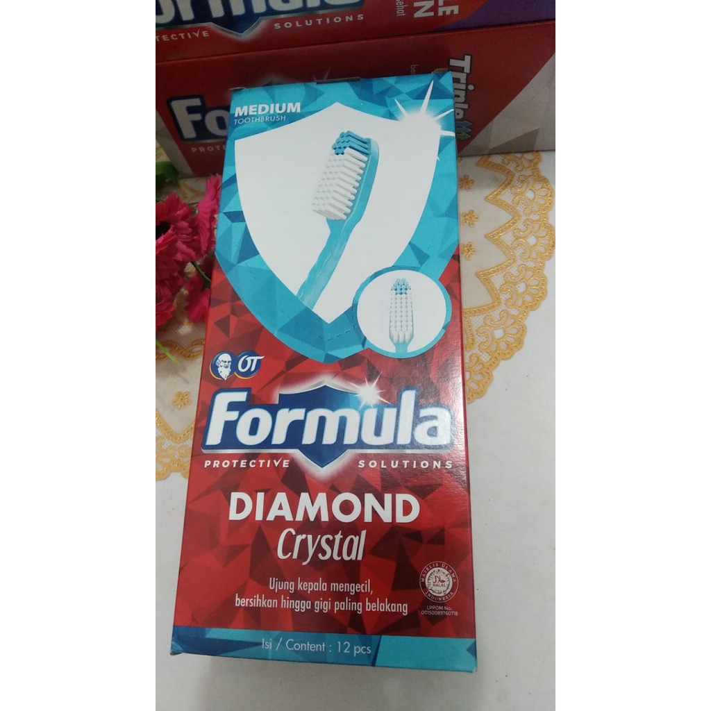 (12 Pcs) Sikat Gigi Formula Diamon Crystal