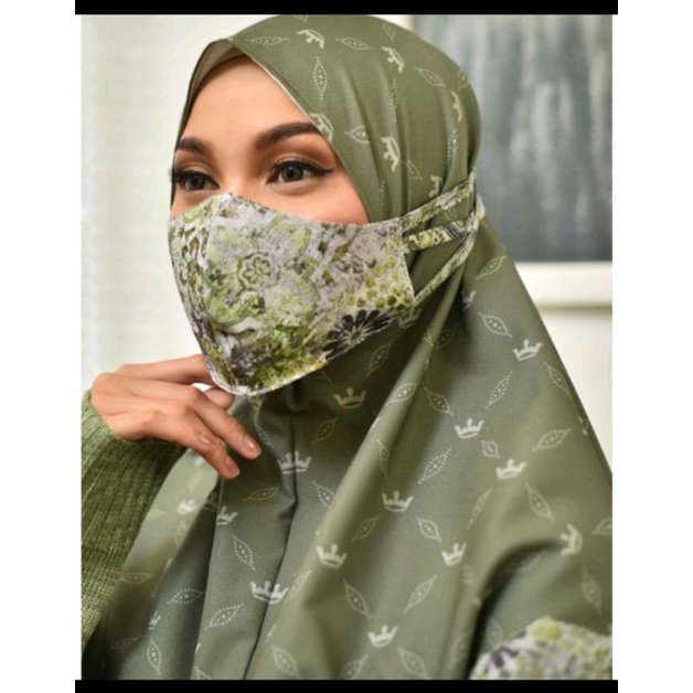 Mandjha Ivan Gunawan Fashion Scarf Motif Bergo Ada 10 Warna Hitam Ada 2 Macam,Grey,Hijau,Biru Ada 2 