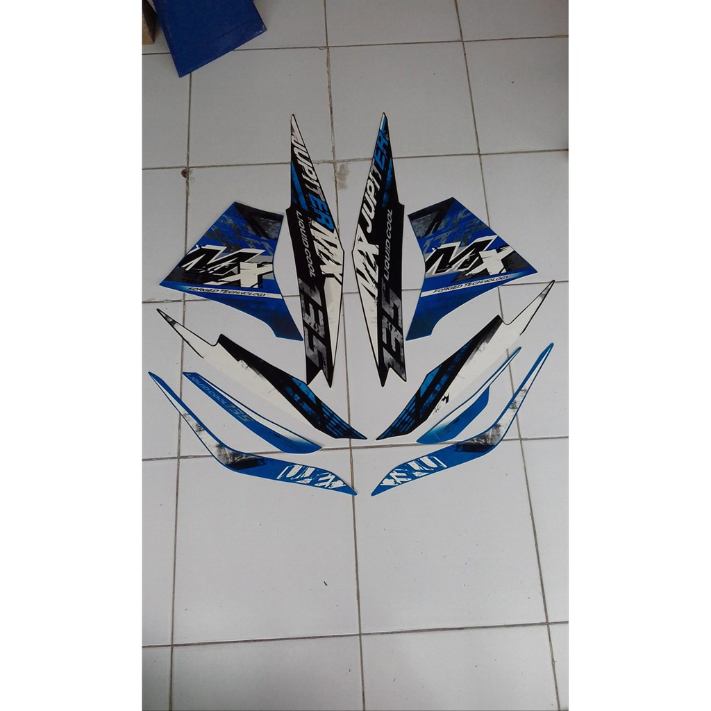 Stiker New Jupiter Mx 135 2014 biru hitam