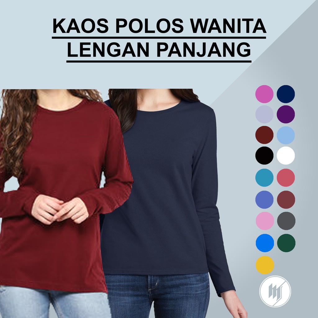 KAOS POLO SHIRT WANITA LENGAN PANJANGPOLO SHIRT WANITA LENGAN