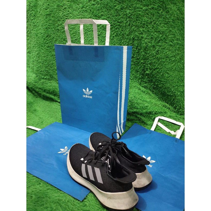 

100pcs Paper bag Adidas S M L termurah paperbag tas jinjing kertas tebal bag Tote bag kado pack lipat