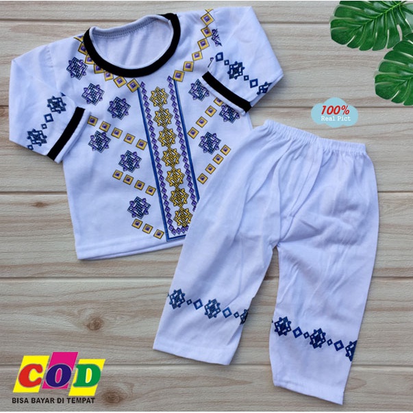 Baju Bayi Baju Muslim Bayi Kaos Koko anak usia 0-3 bulan Almeera Baby and Kids