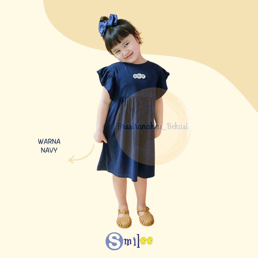 Dress Anak Smilee Flower Mix Warna Size 1-5Thn