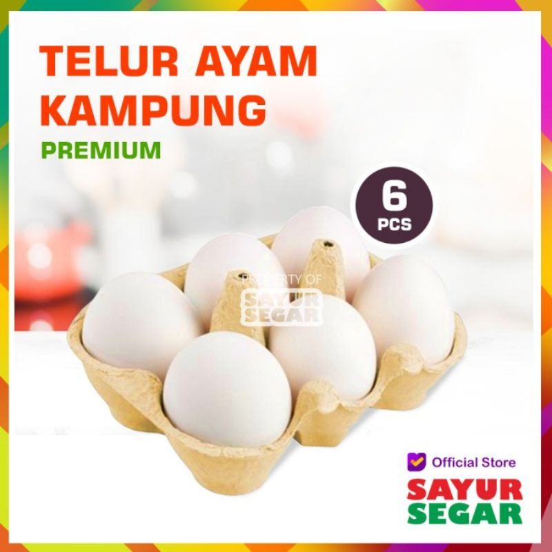 

paket telur ayam kampung 6 butir segar baru