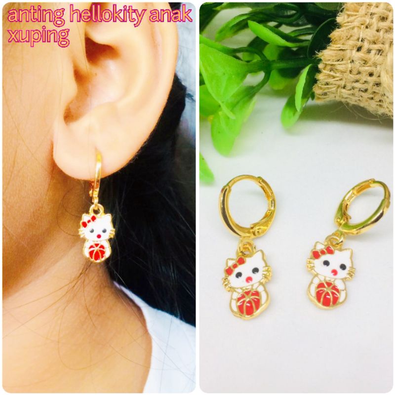 anting anak hello kitty xuping