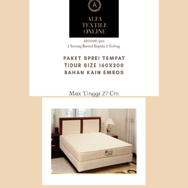 Sprei Ukuran 160 X 200 Bahan Dasar Kain Embos