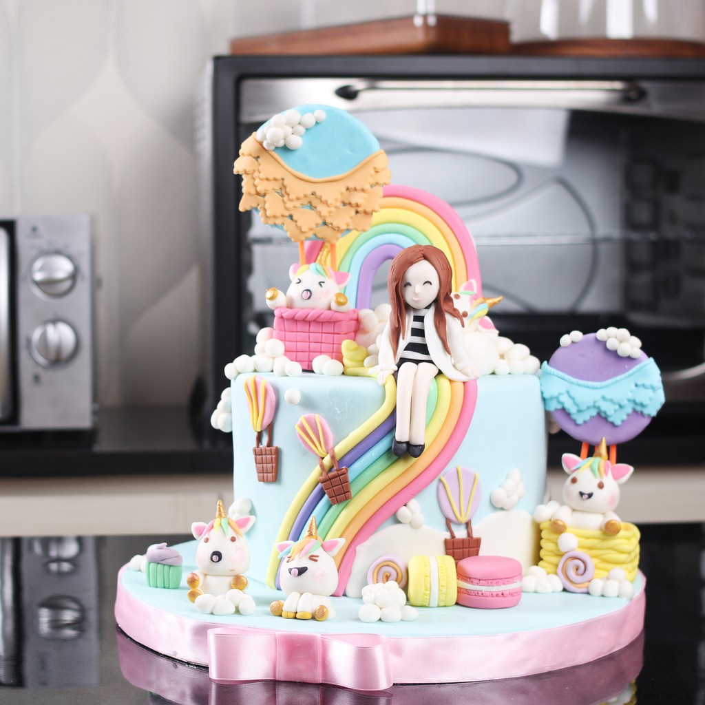  Kue  Ulang  Tahun  Unicorn  Pink Paimin Gambar