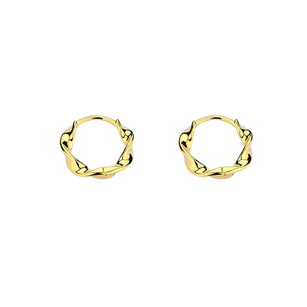 Anting Hoop Bentuk Lingkaran Geometris Gaya Korea Untuk Wanita