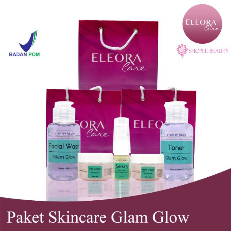 ELEORA Glowing Beauty Skincare Bpom Paket Glowing Acne Prone Glam Glow Flek Jerawat | Skin Care-3