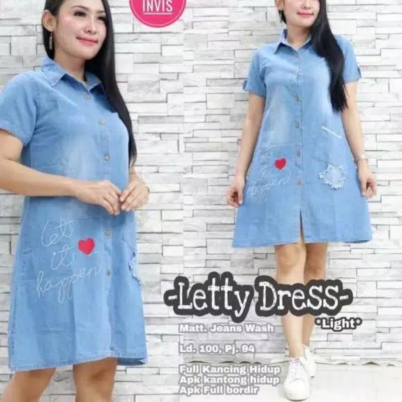 LETTY DRESS APLIKASI BORDIR CANTIK