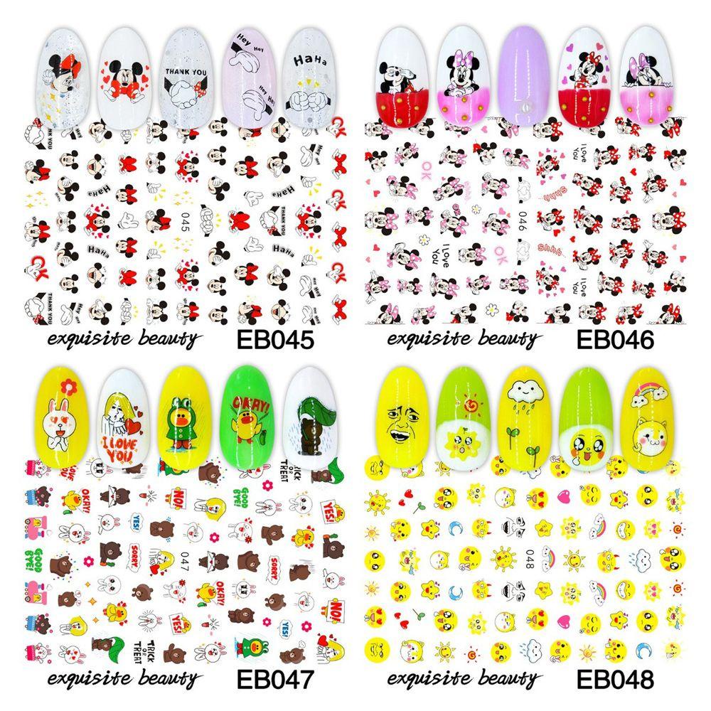 Needway   Kartun Anime Nail Art Stiker Tahan Air Kitty 1lembar Wanita Perekat Diri Dragon Ball Tigger Gadis Nail Tips Slider