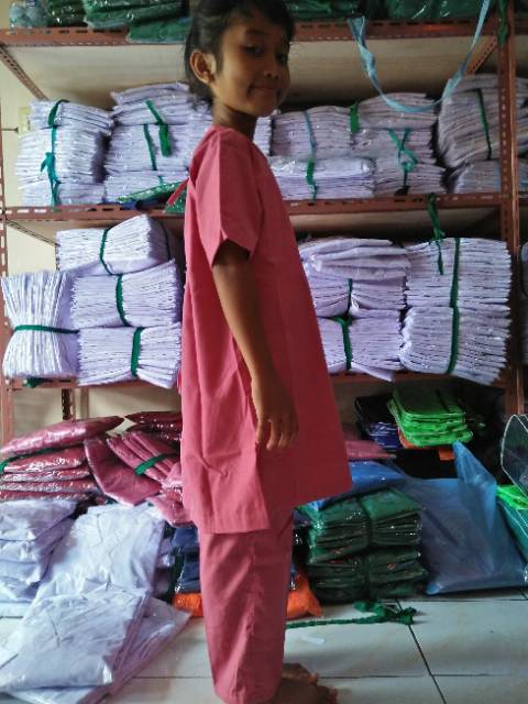Baju Pasien Anak / Baju operasi / Baju Rumah sakit ( Baju + Celana )