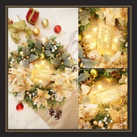 Krans Natal Wreath Dekorasi Hiasan Gantungan Pintu Natal - Mistletoe Q - Diameter 40cm/50cm