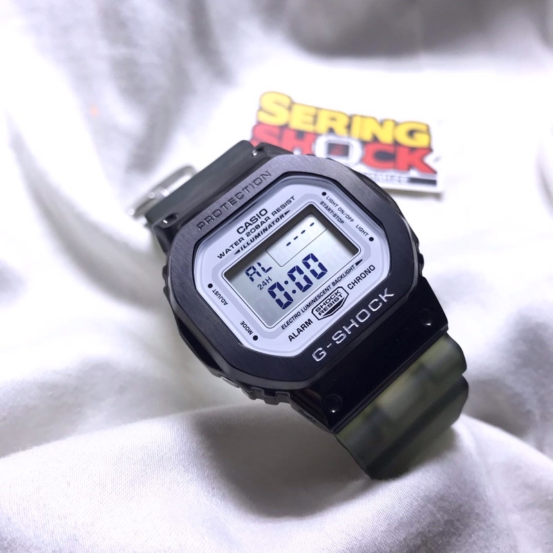 Gshock DW5600 ORIGINAL NEW Metal Besel Smoke Strap Casio G-shock