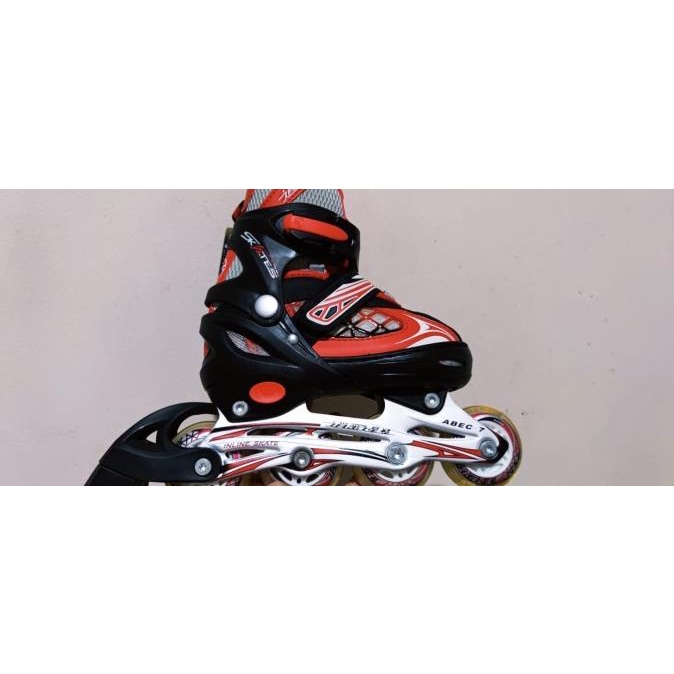Murah Sepatu Roda Anak Inline Skate Kids Ban Karet Led Pvc Power Aosite 6001