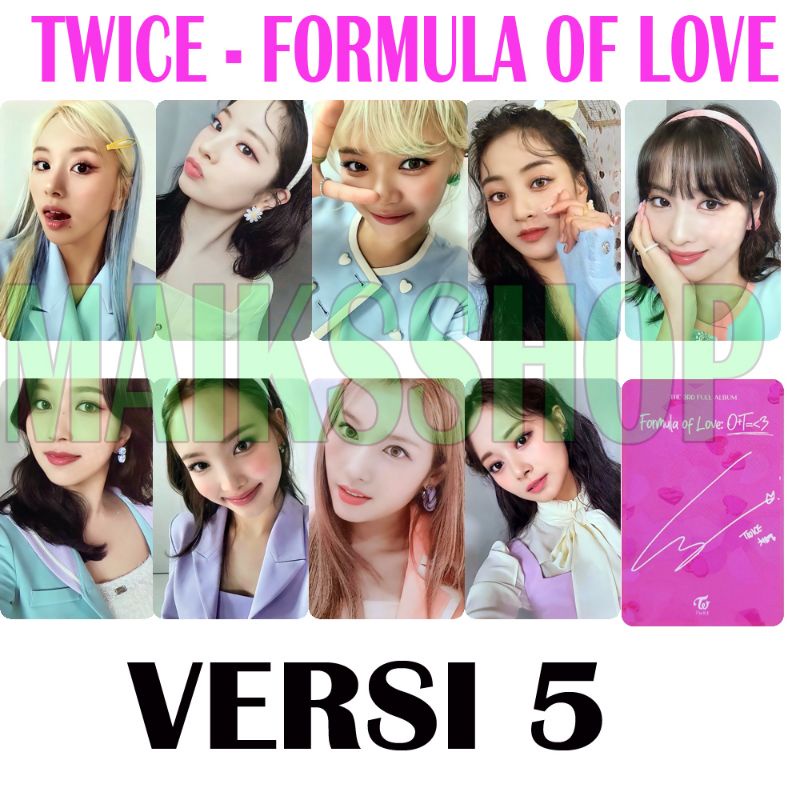 Twice Formula of Love Photocard Kpop