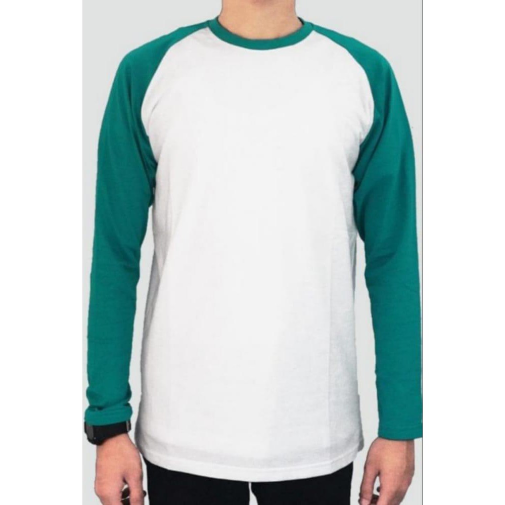 Kaos polos - Kaos Raglan polos pria lengan panjang kombinasi warna | atasan baju reglan seragam panjang unisex