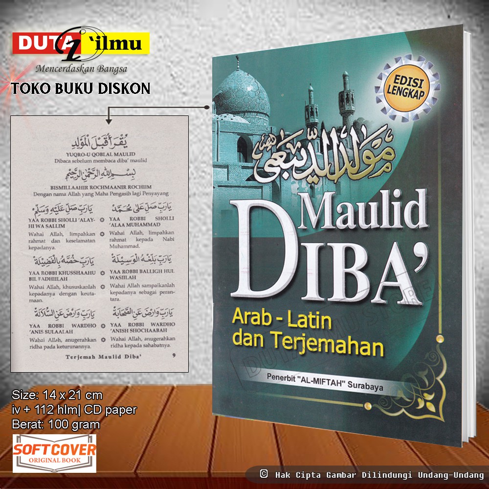 Maulid Diba Disertai Arab Latin Terjemahan Shopee Indonesia