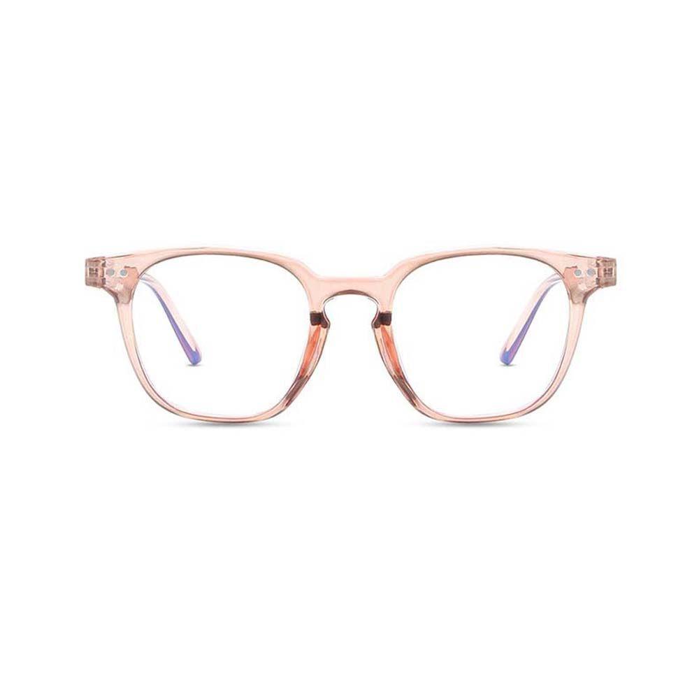 Mxbeauty Kacamata Anti Radiasi Transparan Fashion Komputer Eyewear Bulat Padi Kuku Gaya Korea Wanita Eyeglasses