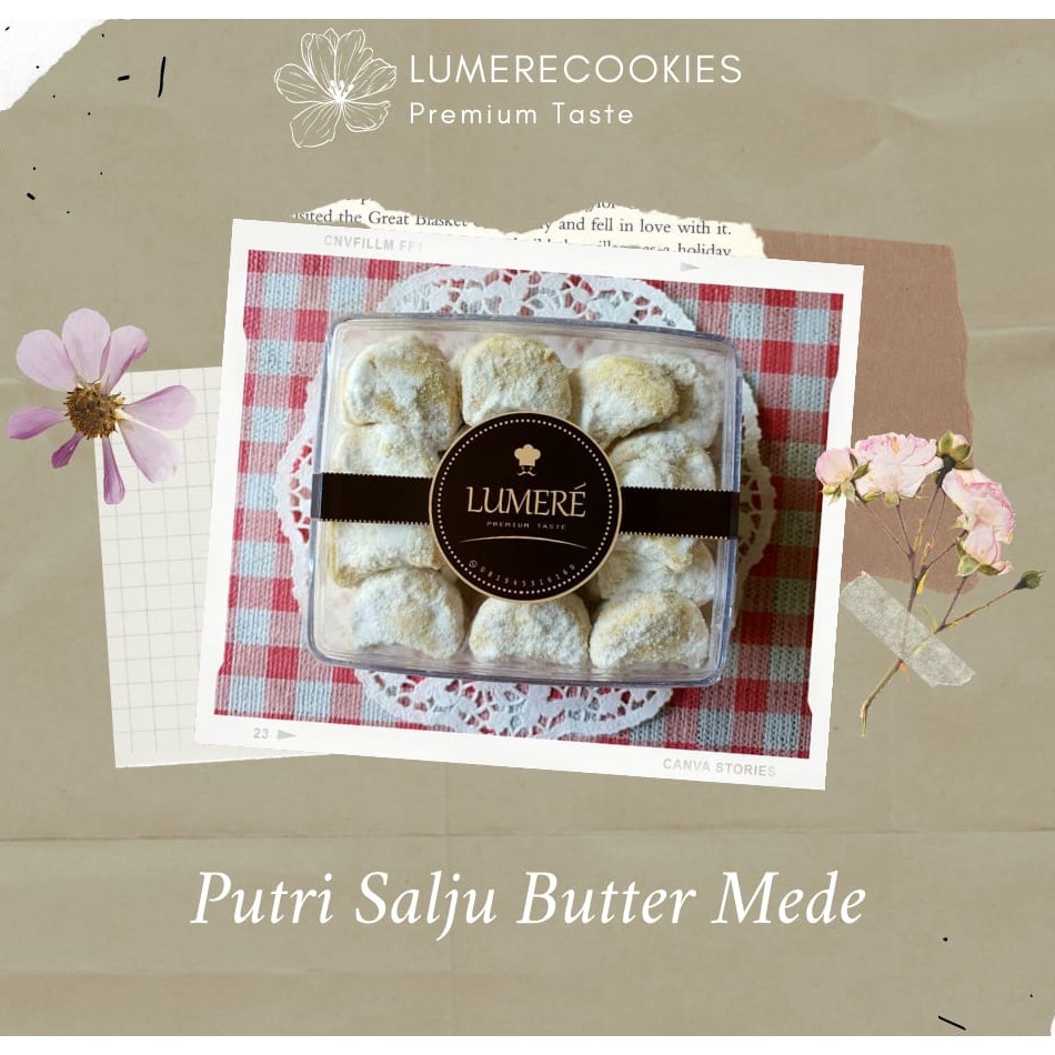 

PUTRI SALJU PREMIUM/PUTRI SALJU/LUMERE Cookies - Putri Salju premium Butter Mede