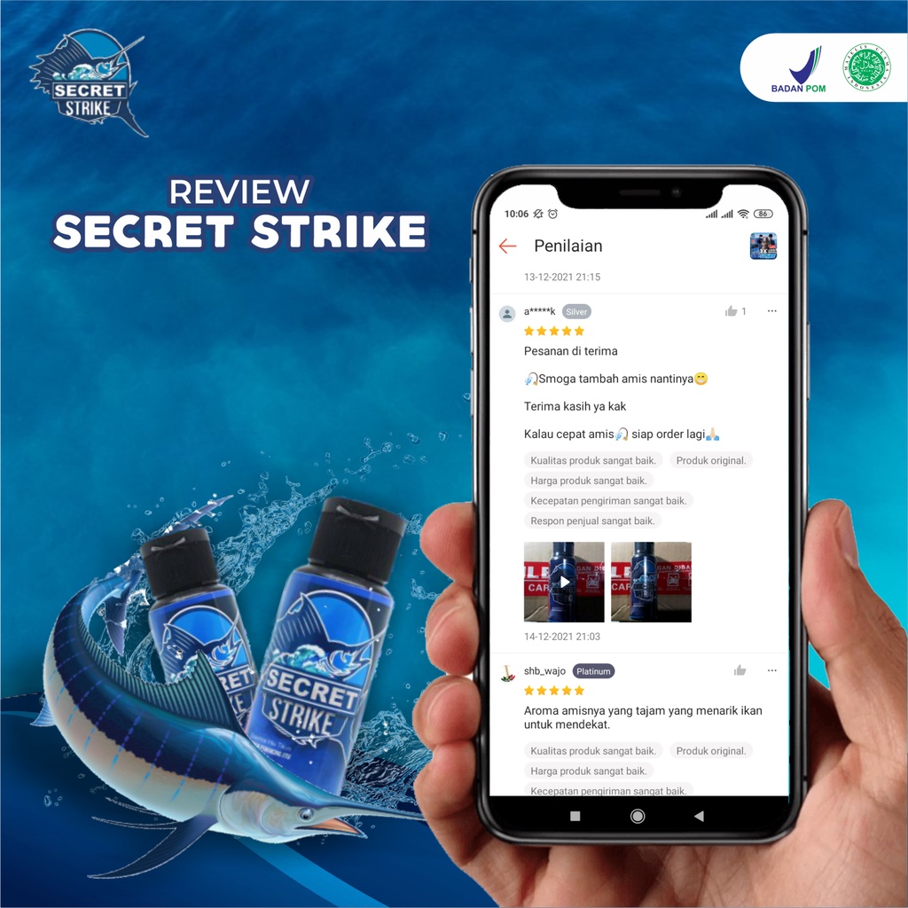 Secret Strike Essen Pancing Minyak Ikan Umpan Mancing Ikan Galatama Reel Joran Lure Topi Jepang Lele Nila Munjair Munjaer Isi 60ml-6