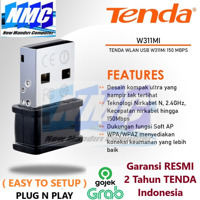 Tenda W311MI / AX300 Wireless N150 Pico USB Adapter