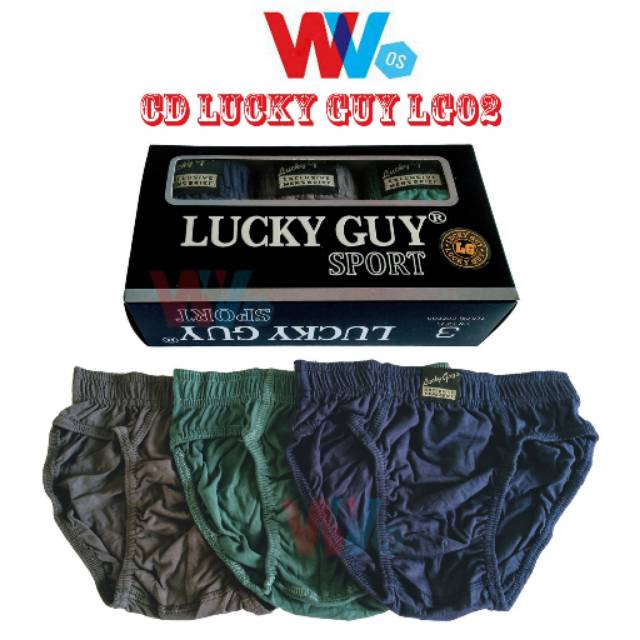 Celana Dalam CD Lucky Guy Sport 100% cotton kualitas Premium isi 3