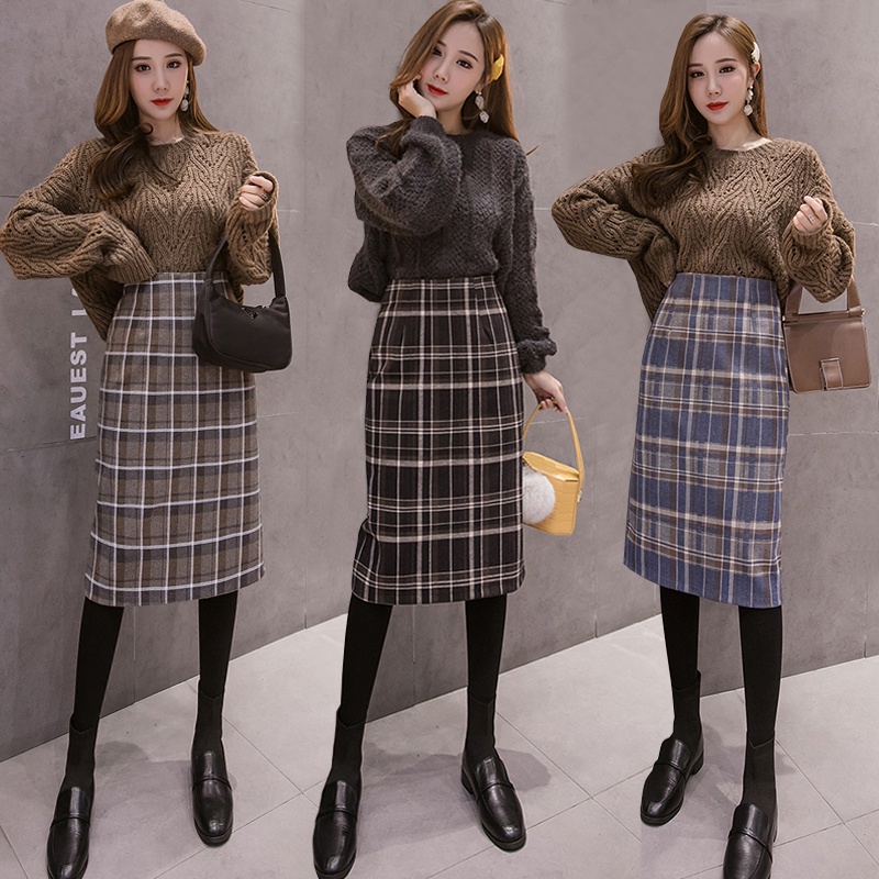 KARAKOREA 9912 Hanbyeol Midi Skirt/Korean Women Skirt/Rok Midi/Rok Kerja/Office Skirt