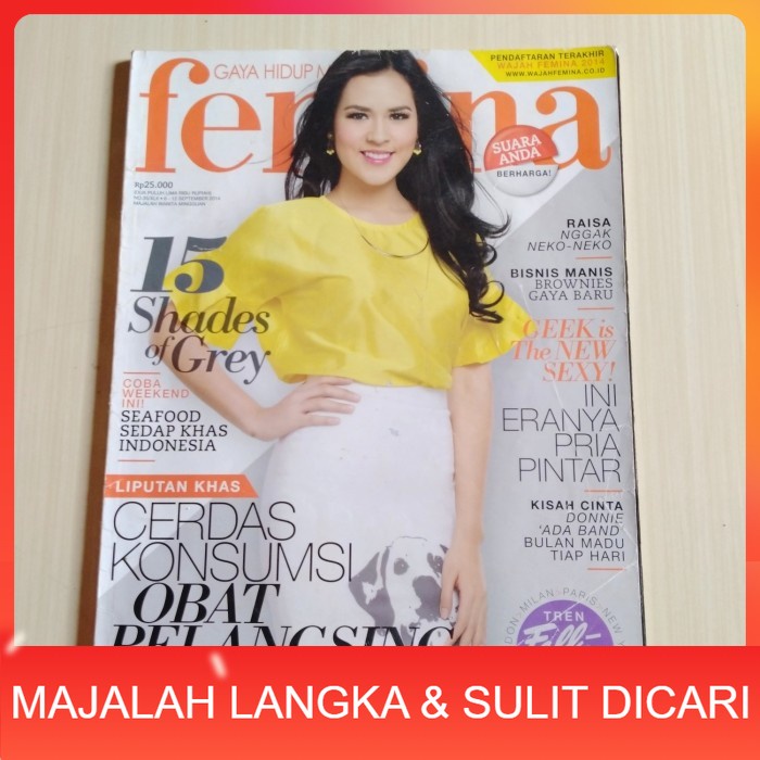 Majalah FEMINA No.35 Sep 2014 RAISA (RARE ITEM) Langka