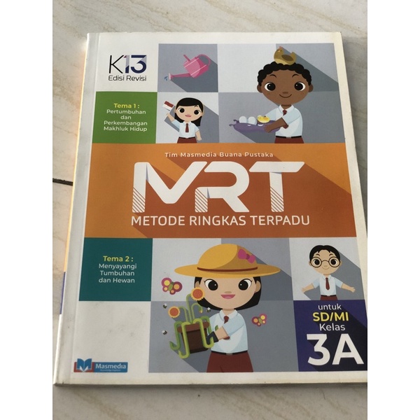 Buku MRT Metode Ringkas Terpadu 3A 3B 3C 3D untuk kelas 3 K13 edisi revisi