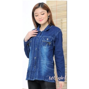 MC girl Jaket Jeans Ibu / Jaket Jeans Panjang