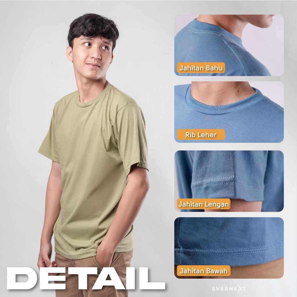 Kaos Polos BASIC TEE Lengan Pendek Pria Baju Kaus T Shirt