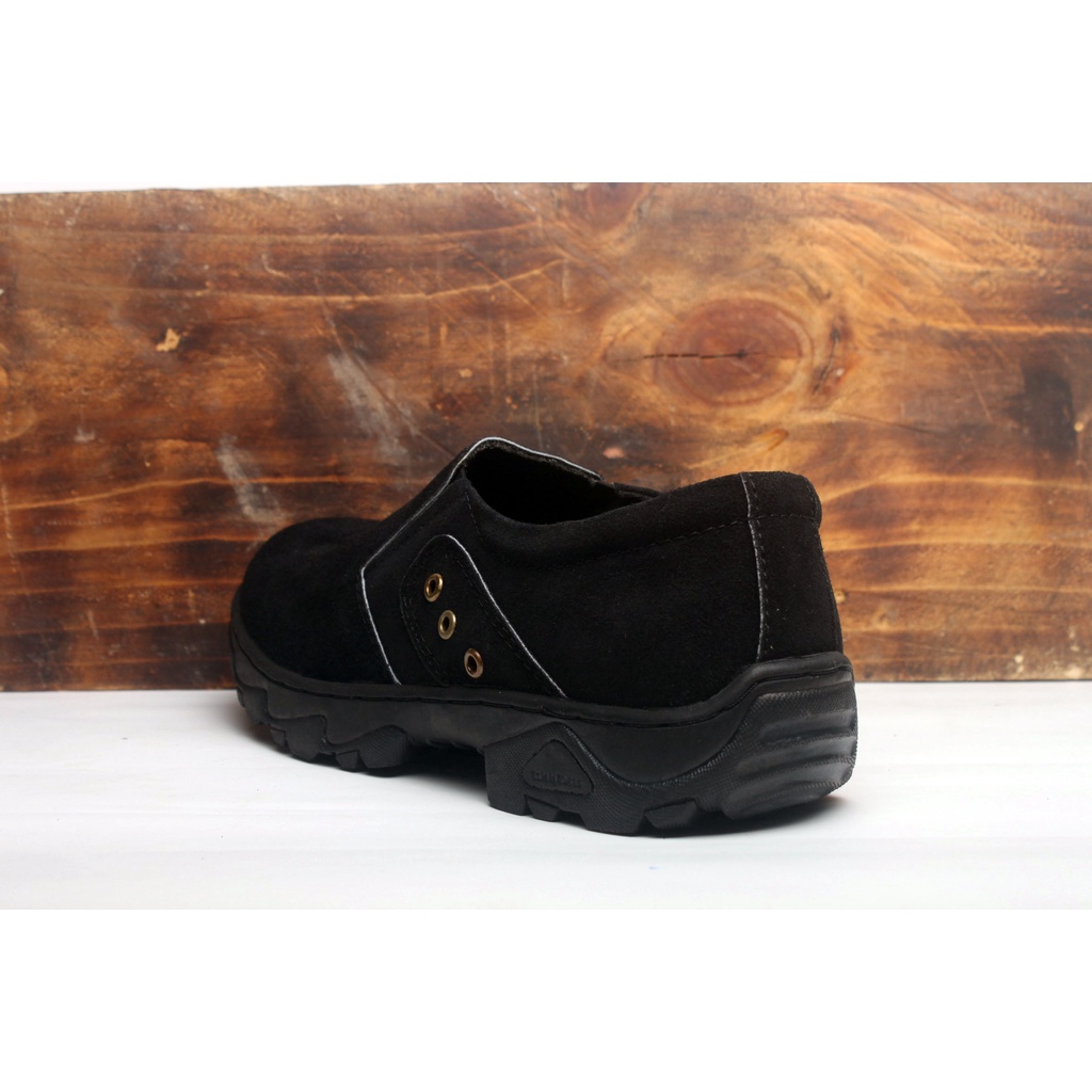 Sepatu Kasual Pria Kulit Asli Rasheda 015 Slip On Big Size