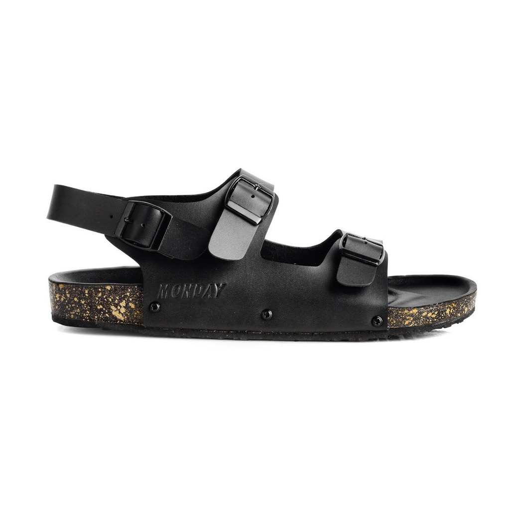 Zora Black | 39-45 | Sendal Strap Kulit Kasual Pria Cowok New Original Lokal Sandal Footwear | FORIND x Story of Monday Mndy