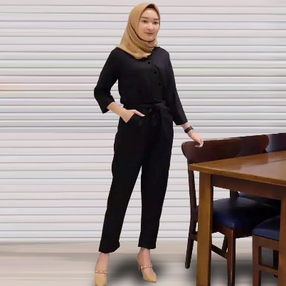 SEQUILBY JUMSUIT / JUMSUIT WANITA / JM SEQUILBY - Bahan Creap