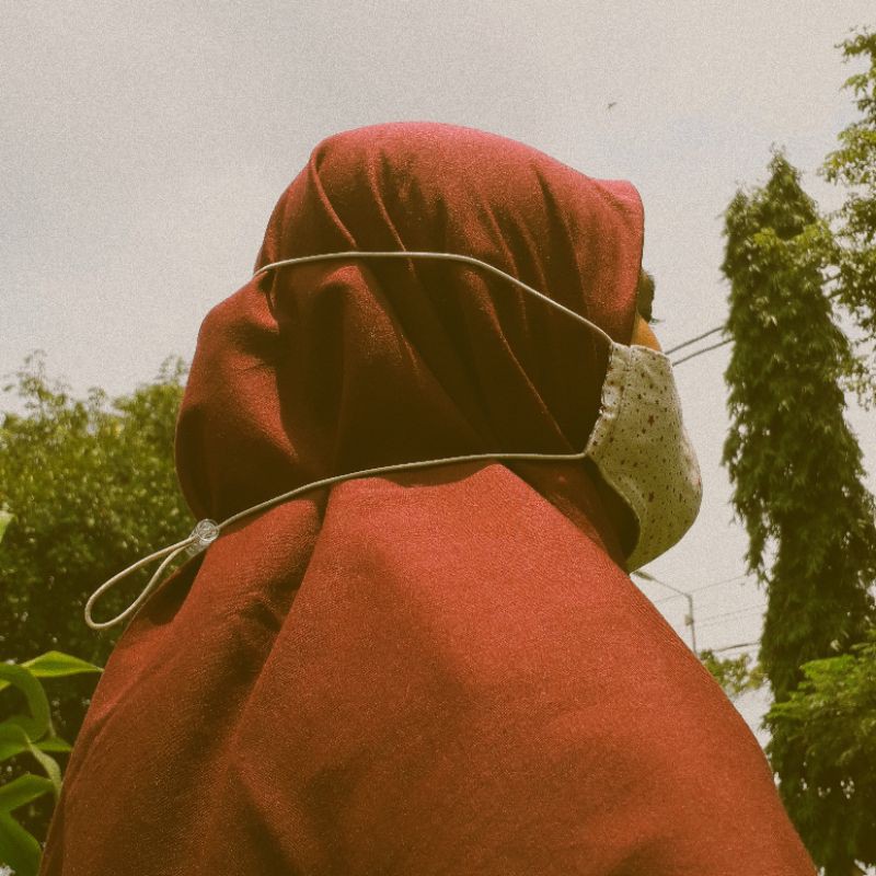 Masker 3 LAPIS Cotton Headloop Tali Stopper Lucu Murah | alanaatsaramoslem