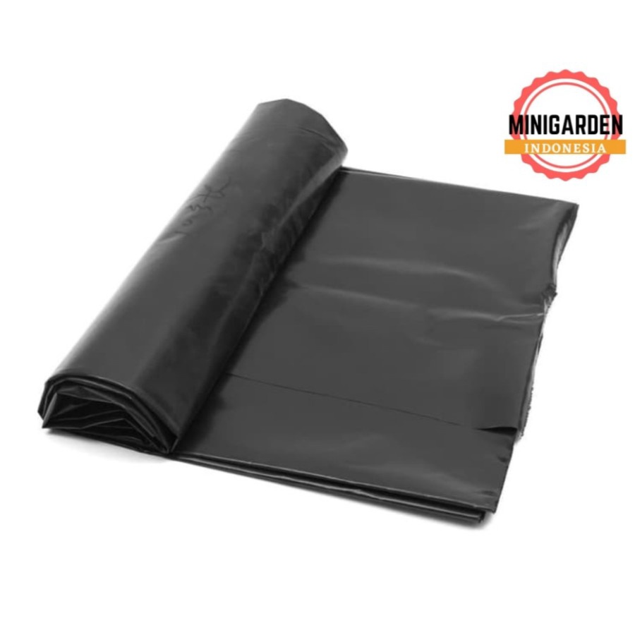 GEOMEMBRAN PLASTIK HDPE 1 ROLL 4 METER X 100M 200MIKRON uv hitam kolam