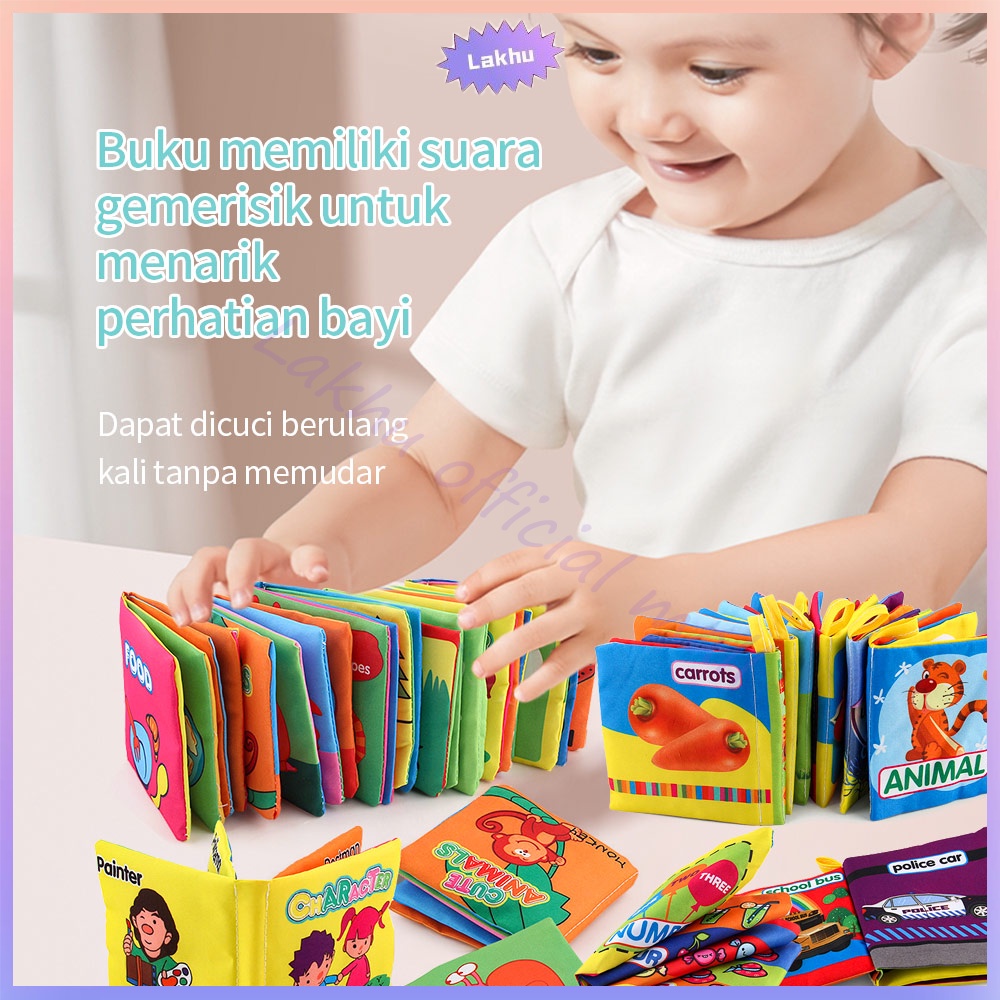 JCHO buku bantal bayi mainan edukasi/cloth book bayi/ soft book edukasi bayi