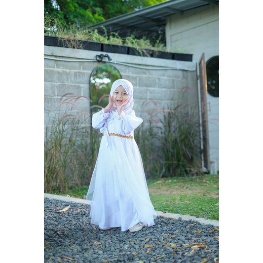 GAMIS PRINCESS SET HIJAB JILBAB QUEEN DRESS INCESS ANAK USIA 0- 9 TAHUN BY Rumah Ara