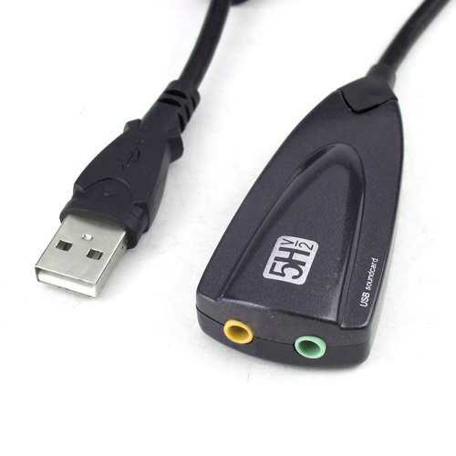 Virtual 7.1 Channel Sound Card Adapter USB Audio 3.5 Mm Headset untuk untuk PC Desktop Notebook