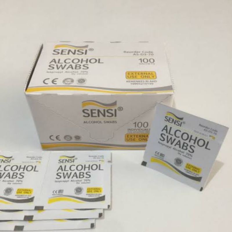 ECER Sensi Alcohol Swabs Tisu Alkohol Swab Tissue Alcohol